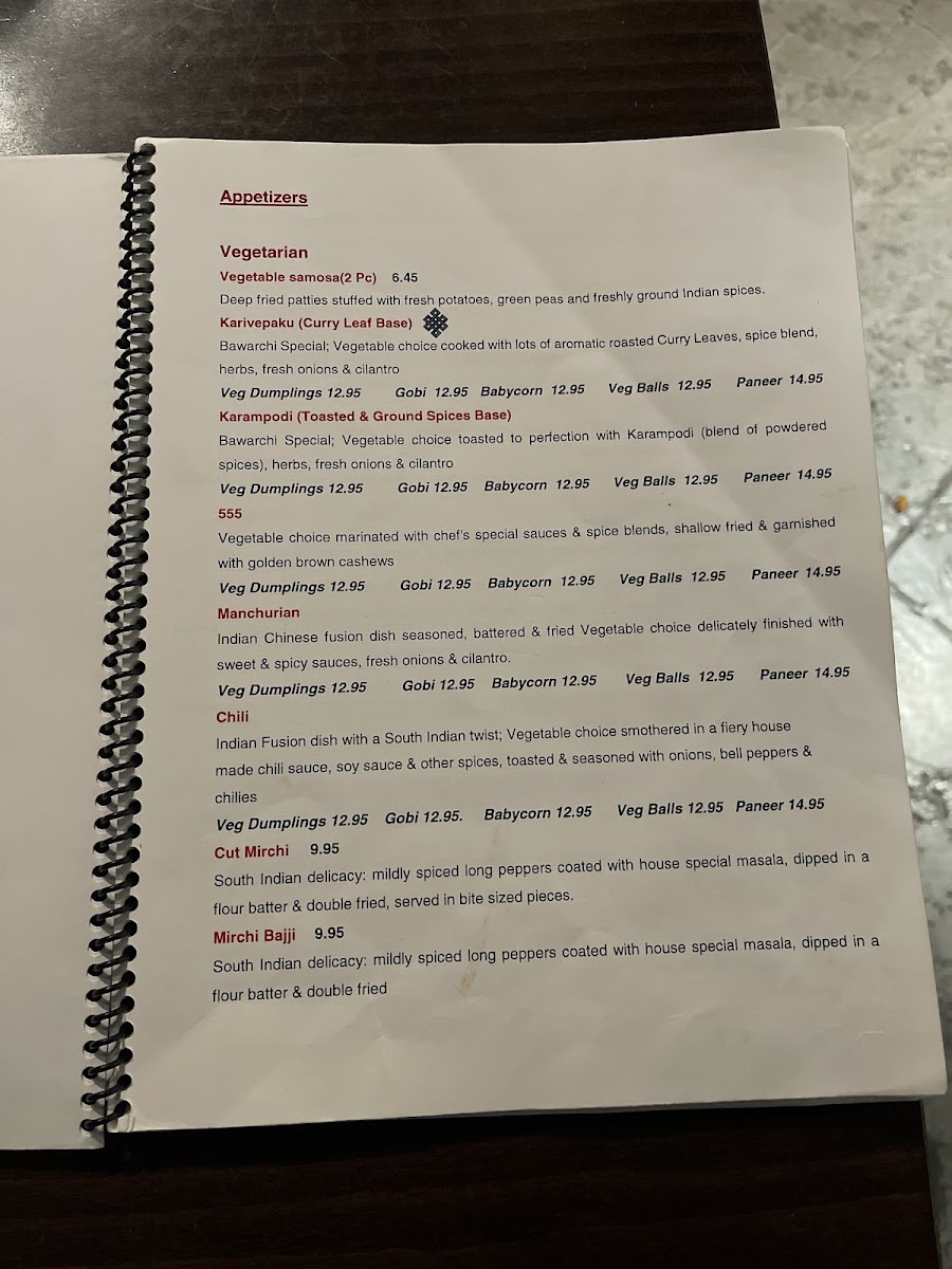 Menu Bawarchi Indian Grill & Bar - Des Moines-2